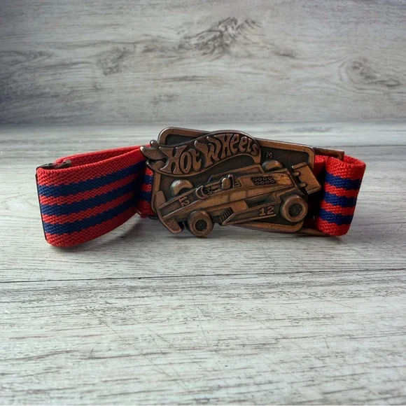 Hot Wheels Car Racing Kids Vintage Belt Buckle Mattel Collector Toy Die-Cast