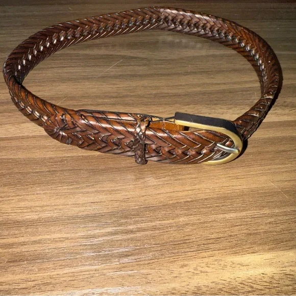 Boys Brown‎ Braided Faux Leather Braided Belt Made Very Well Size 20-22”