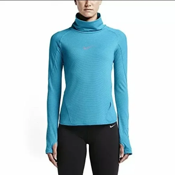 Nike AeroReact Running Top Large Lightweight Reflective Blue EUC‎