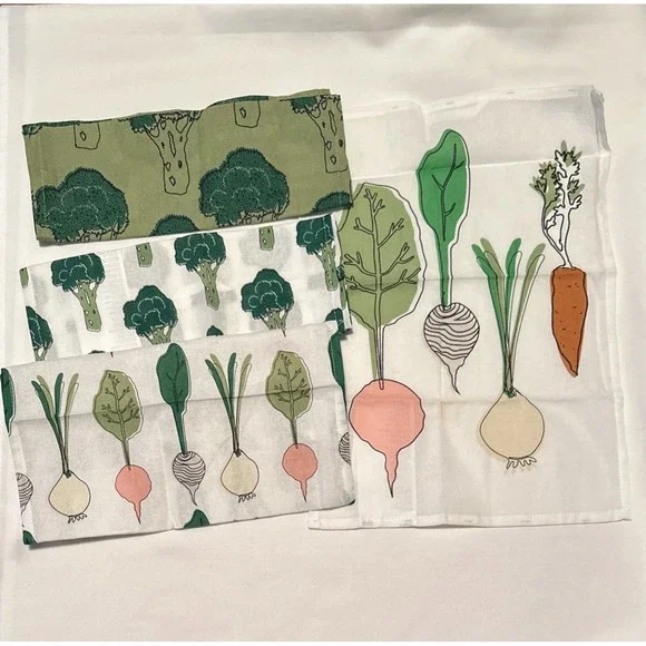 4 Pack IKEA Sweden Torvfly Veggies 12x16