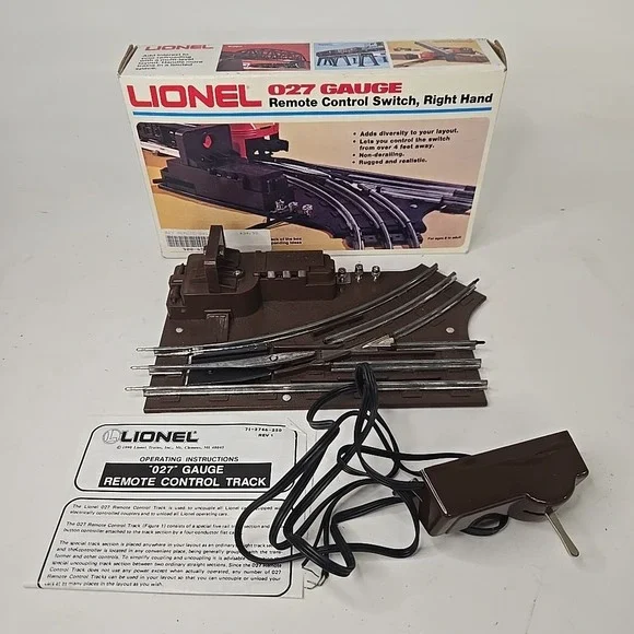 LIONEL O-27 6-5122 RIGHT REMOTE CONTROL SWITCH IN BOX‎ - W CONTROLLER - EX+