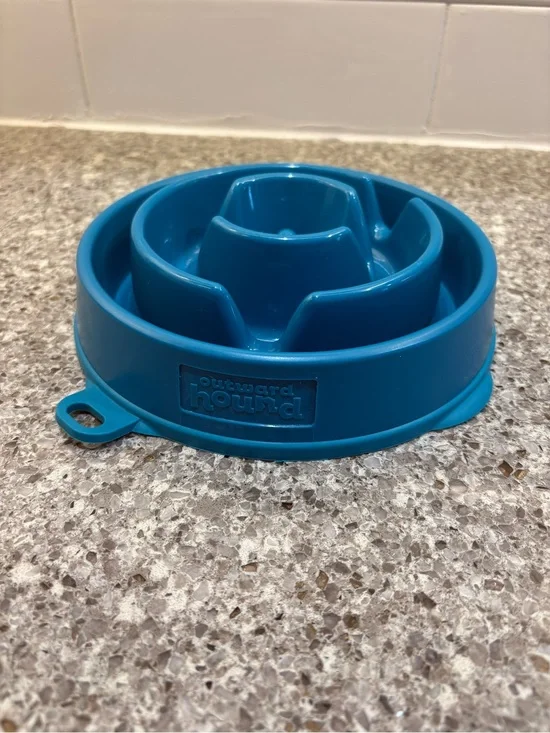 Outward Hound Teal Slow-Feed Maze Bowl