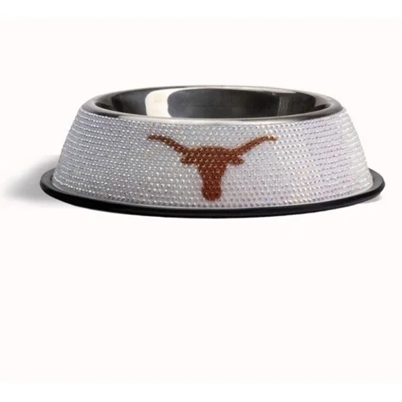 University Of Texas Longhorns| Licensed NCAA Bling Stainless Pet Bowl New