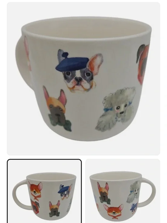 Mug Dog Sur la Table Dog Faces Ball Toys Stoneware Coffee Tea Mug
