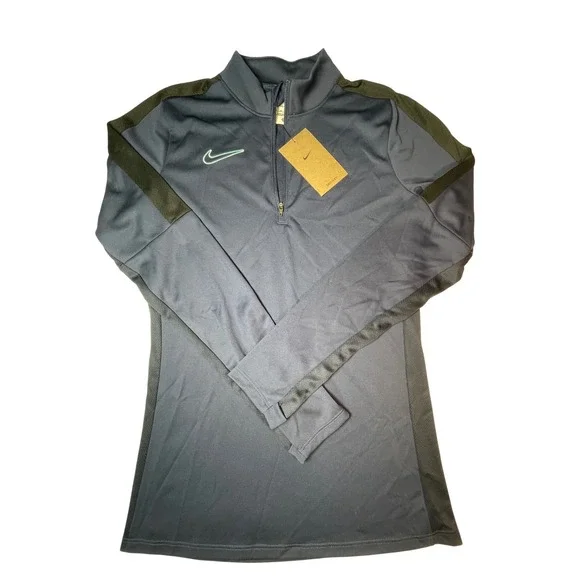 Nike Dri-FIT Womens Quarter Zip Soccer Training Top Navy Blue XS New
