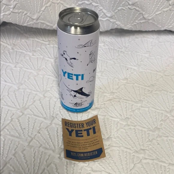 NWT Yeti Blue and White Fish‎ outdoorsman hunting cowboy stash can hideaway