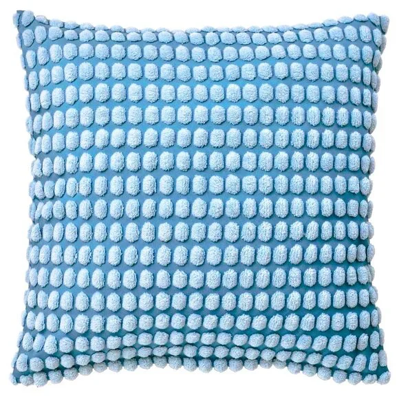 IKEA SVARTPOPPEL Pale Blue Tactile Dots Pattern Pillow Cover 20 x 20 inches