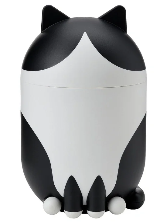 NEW IKEA GREJSIMOJS Cat Shaped Storage Box - Black / White w/Tags