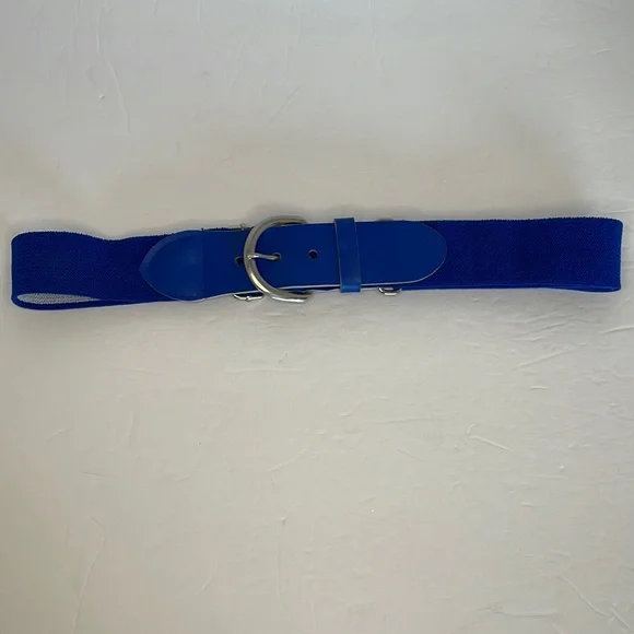 Youth baseball royal blue elastic belt
