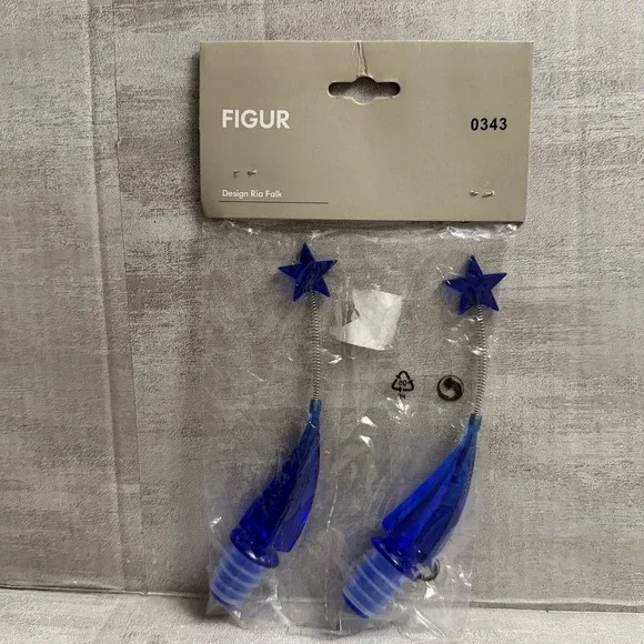 Ikea‎ Vintage Bottle Stopper Blue Star Christmas 