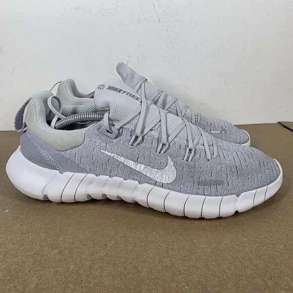 Nike Free Rn 5.0 Pure Platinum Womens Gray Silver White Size 10 Running Shoes