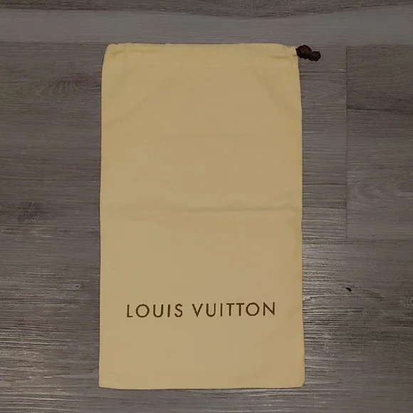 Louis Vuitton Cream Dust Storage Bag 15 x 8 Cotton Made In India DrawString