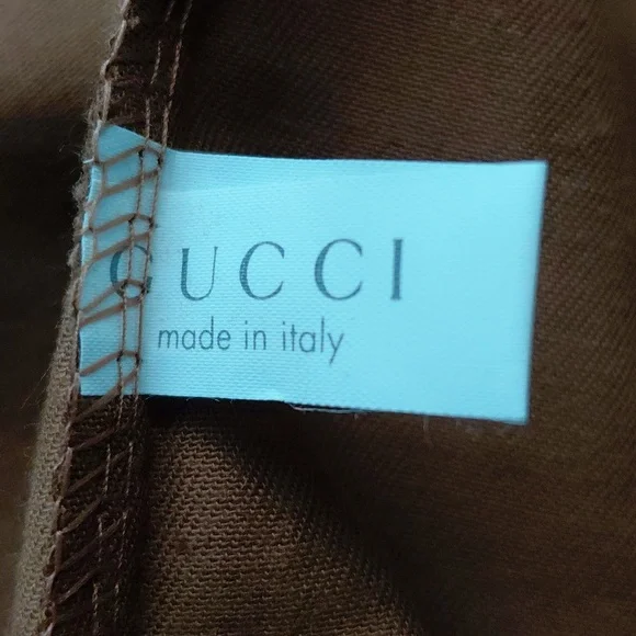 Gucci drawstring dust bag Brown 15x8.5 inches Made In Italy