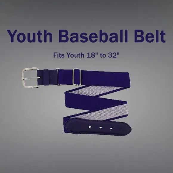 Blue and White Adidas Youth Baseball Belt Adjustable 18