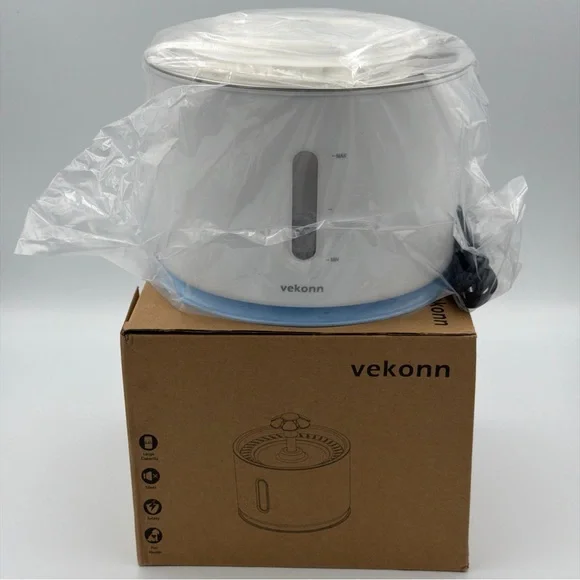 Vekonn Cat Water Fountain Stainless Steel Top Pet Water Fountain for Small Dog