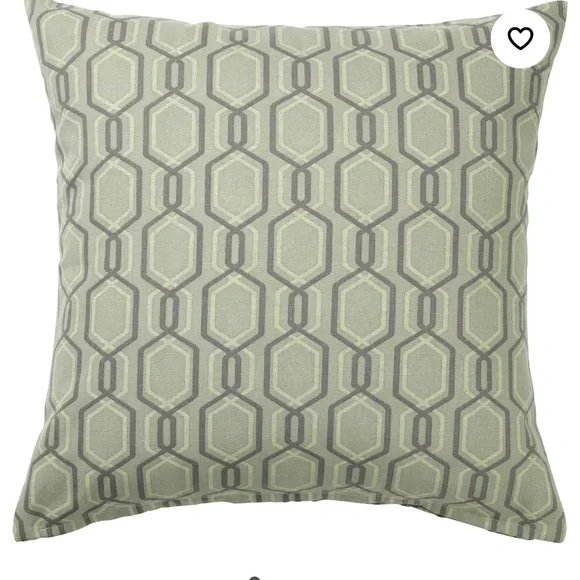 Ikea JATTEPOPPEL (2) Pillow Cushion Covers Cotton 20”x20” Green|Gray | Lot of 2