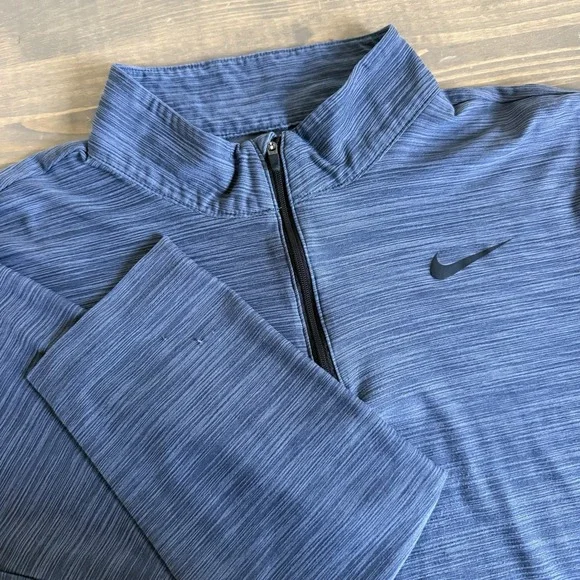 Nike Women's Small Grey‎ 1/4 Quarter Zip Dri Fit Pullover Active Work Out