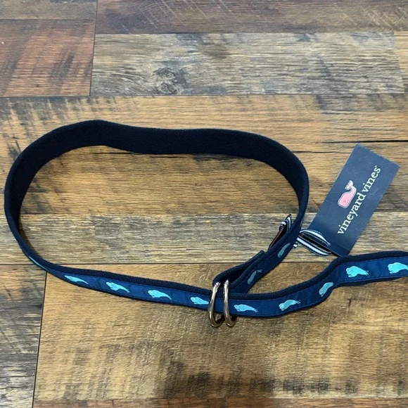 Vineyard Vines Navy Bison Pattern‎ Belt Youth