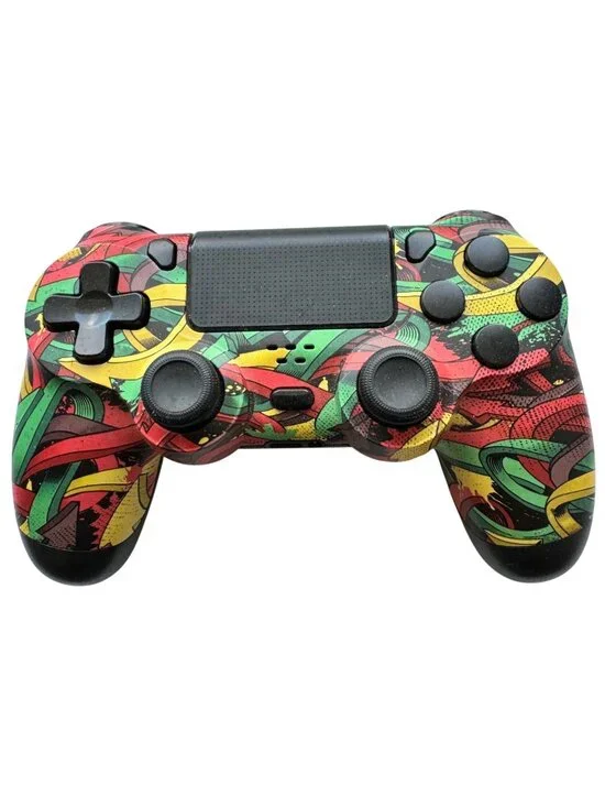 Custom PS4 Wireless Controller Multicolor Graffiti Design Pre-Owned