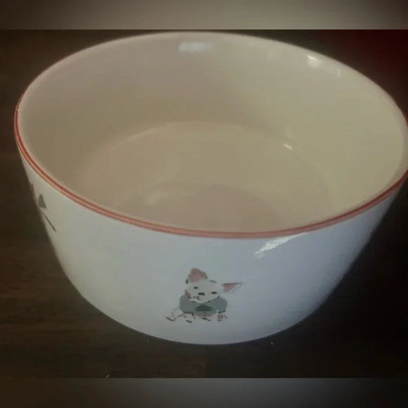 Ceramic Dog Bowl by beth briggs 2023 Christmas Edition