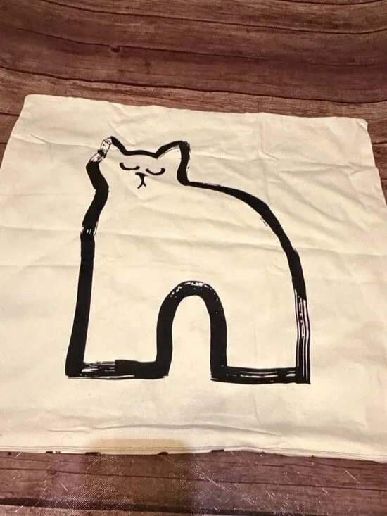 IKEA Tallspinnare Cat Throw Pillow Cover 20” X 20”