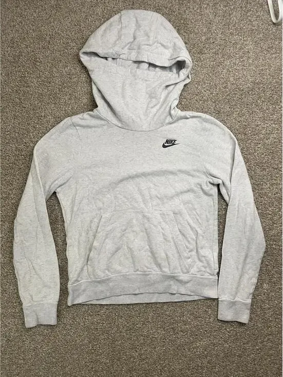 Nike cowl neck hooded sweatshirt womens size XS Stained