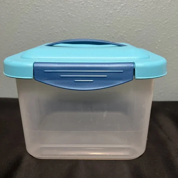 Sterilite Show Offs 2008 Blue Small 1892 Handle‎ Snap Lid - USA