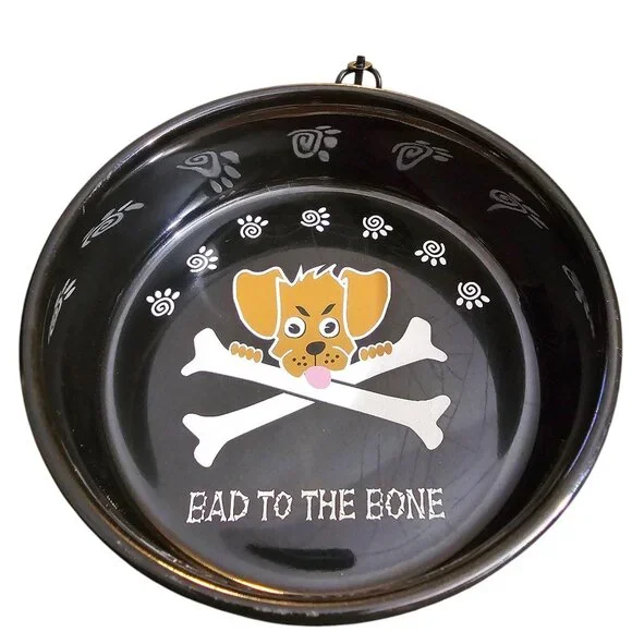 Harley Davidson Bad To The Bone Pet Dog Food Water Bowl 2007