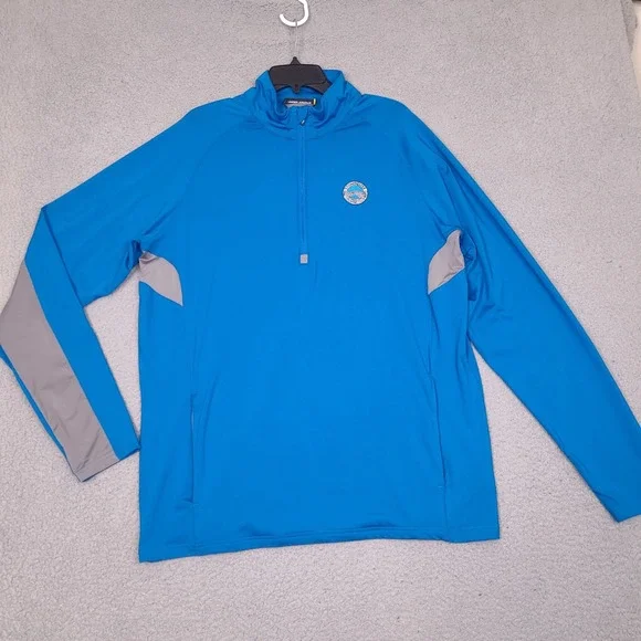 Under Armour Pullover Golf Shirt Mens XL Blue Stonewater Country Club 1/4 Zip