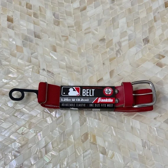 Franklin Red Adjustable Baseball Belt 1.25 inches W 3.2 cm