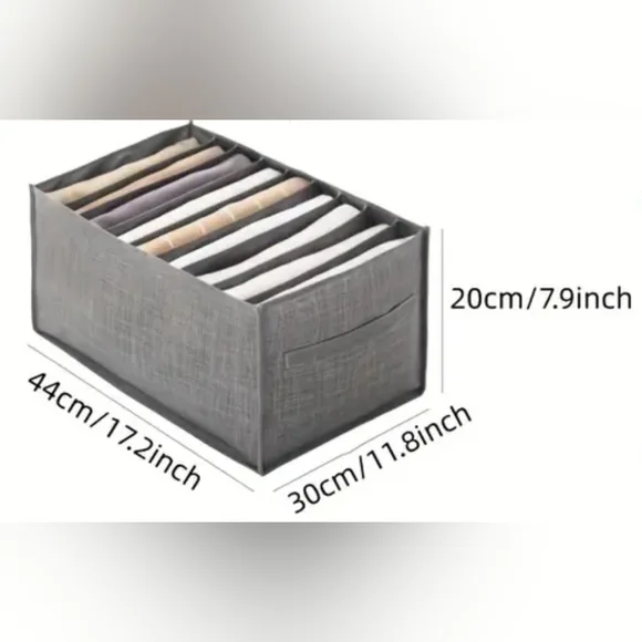 NEW Wardrobe Clothes Organizer With Handles, 9 Grids, Set of 2,Storage Organizer