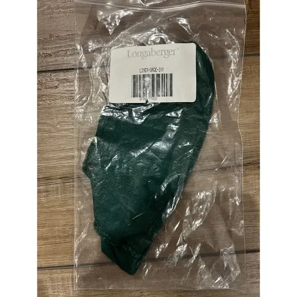 Longaberger Sage Booking Basket Liner - IVY‎ GREEN NEW