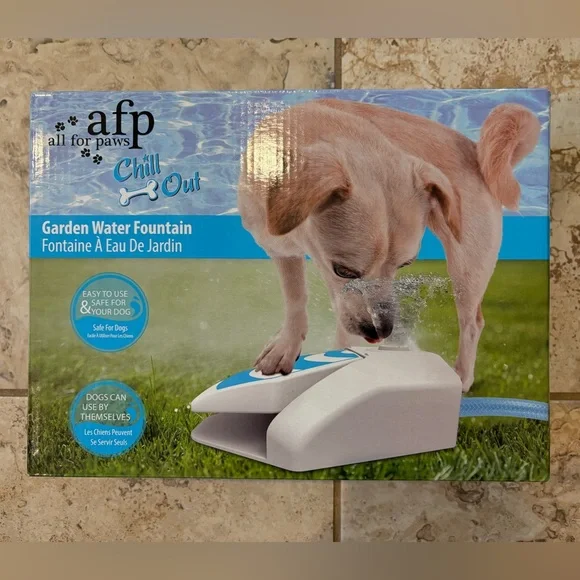 🎾Chill Out Garden Water Fountain for Dogs - White and Green