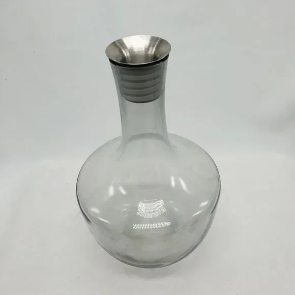 MCM Vintage Discontinued Ikea HÄMTA by Gunnel Sahlin Smoke Glass Decanter Carafe