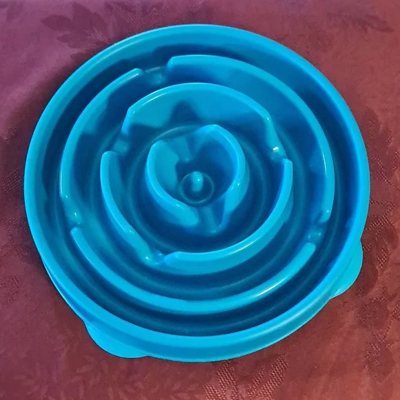 Outward Hound Non- Skid Plastic Slow Feeder Dog Bowl & Poolside Pets Placemat