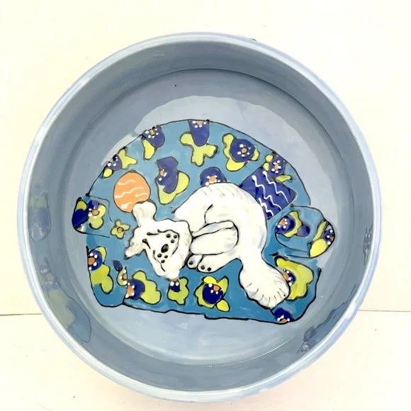 Handpainted SNOODLES‎ Cat & Dog 7 1/2