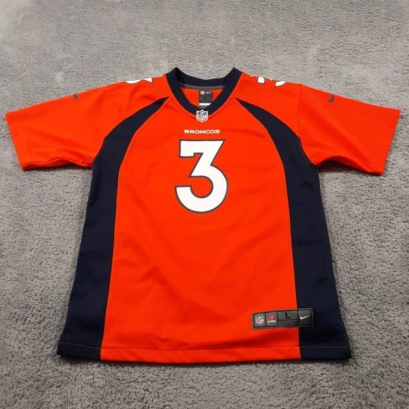 Nike Denver Broncos Jersey #3 Wilson Womens Large On Field NFL Football