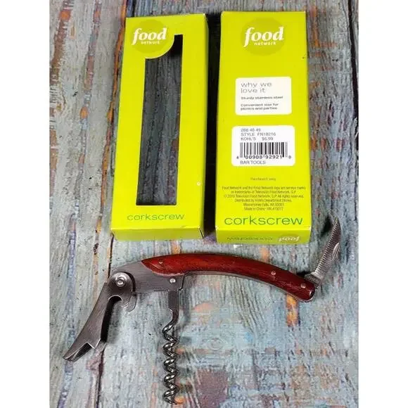 Food Network Stainless‎ Steel and Wood Corkscrew