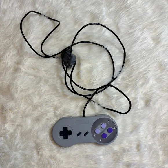 Unofficial Super Nintendo NES (SNES) Classic Gray Replacement Gaming Controller