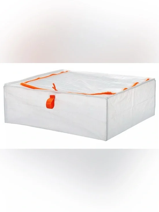 Ikea PÄRKLA Storage Bin with Orange Trim and Handle