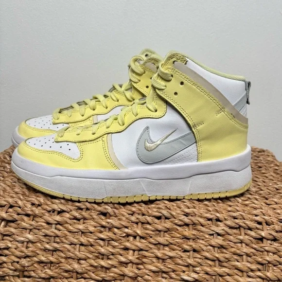 Nike Dunk High Up Sneakers Rebel Lemon Yellow (Women's) Size 8.5 *No Insoles*