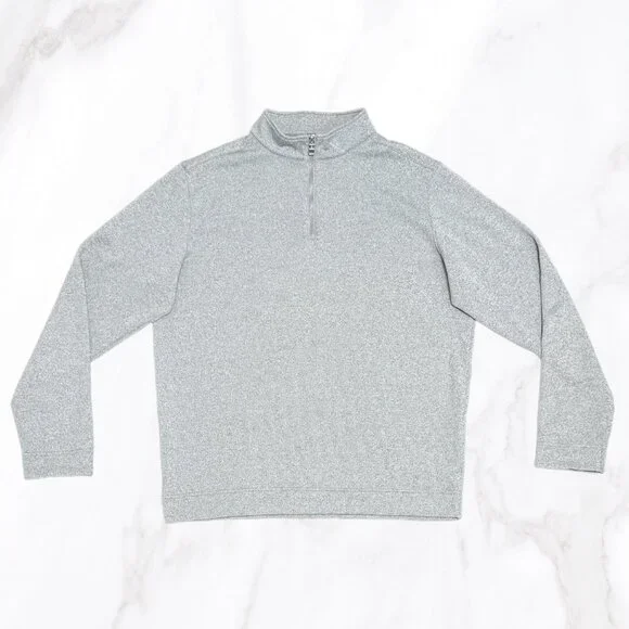 Peter Millar Men's Gray Crown Comfort 1/4 Zip‎ Pullover, Size L