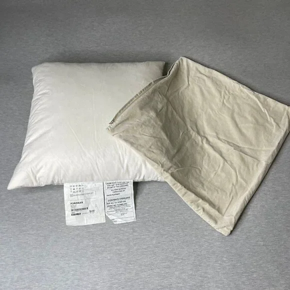 IKEA Fjadrar 20”x20” Inner Pillow & Sanela Cushion Pillow Case 2 PCS. Set
