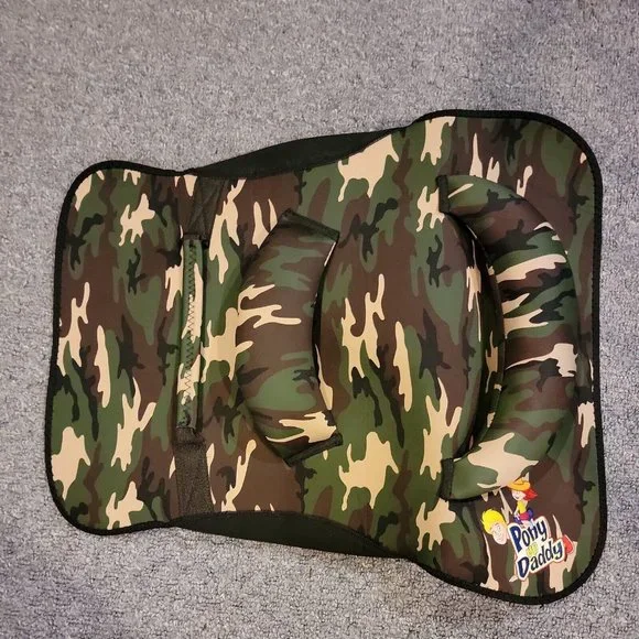 Pony Up Daddy Saddle - Green Camouflage - (Ages 2-6) - Piggyback Ride Cushion