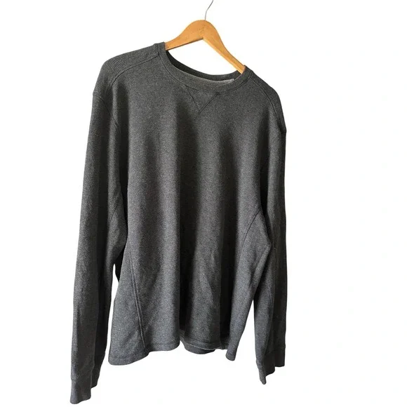 Eddie Bauer Mens Long Sleeve Crew Neck Pullover Sweater Dark‎ Gray Size XL