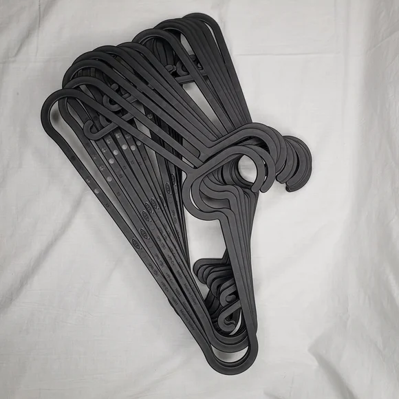 14 Black Plastic IKEA Hangers