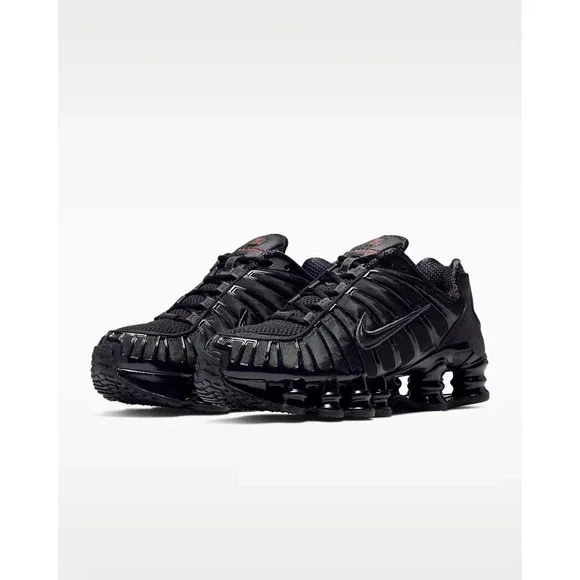 Nike Shox TL Triple Black Women Running Shoes AR3566-002 7.5