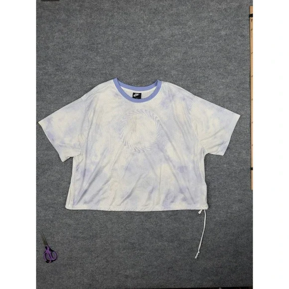 Nike Women's Crop Top Sportswear Icon‎ Clash Mesh Shirt Lavender Size Plus 3X