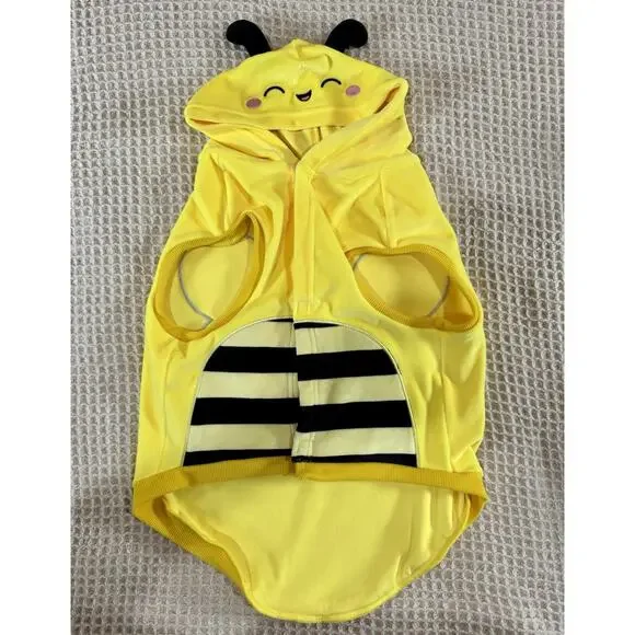 Squishmallows Pet Hoodie Sunny Bee Costume Dog Outfit Yellow Plush Size L