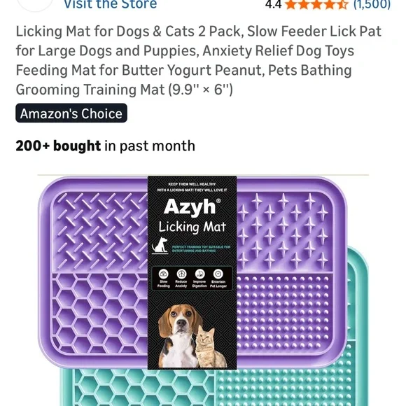 Azyh Purple and Teal Licking Mat for Pets